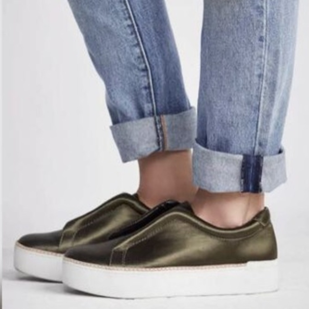 Free People M4D3 Super silk satin  military green